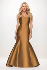 Trumpet-Mermaid Maxi Satin Mother of the Bride Dresses