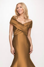 Trumpet-Mermaid Maxi Satin Mother of the Bride Dresses