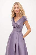 A-Line Maxi Satin Mother of the Bride Dresses