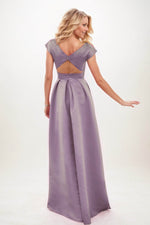 A-Line Maxi Satin Mother of the Bride Dresses