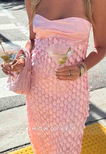 Chic Sheath Sweetheart Strapless Blue Long Prom Dress with Sequins