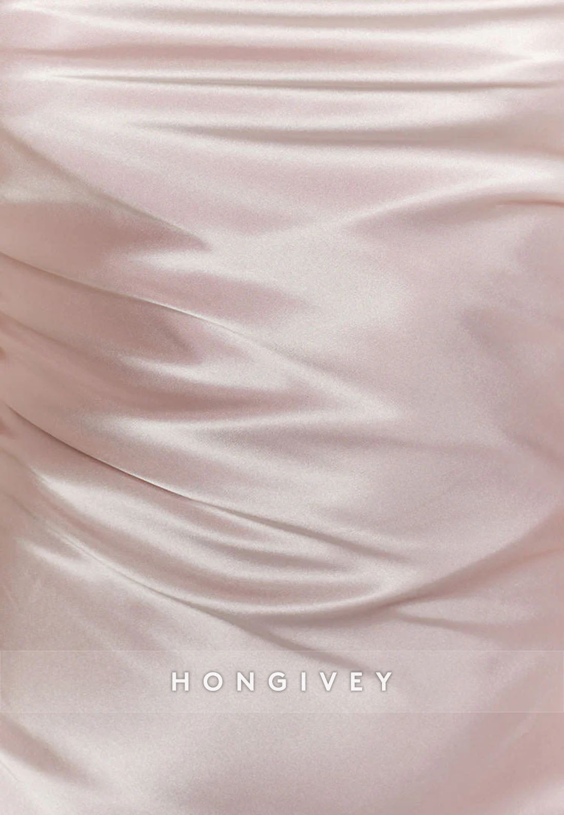 Satin Party Dress Blush Pleated Tie Back Spaghetti Straps Mini Homecoming Dress