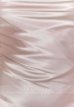 Satin Party Dress Blush Pleated Tie Back Spaghetti Straps Mini Homecoming Dress