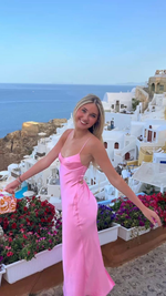 Elegant Pink Sleeveless Prom Dress Pink Bridesmaid Dress Y7371