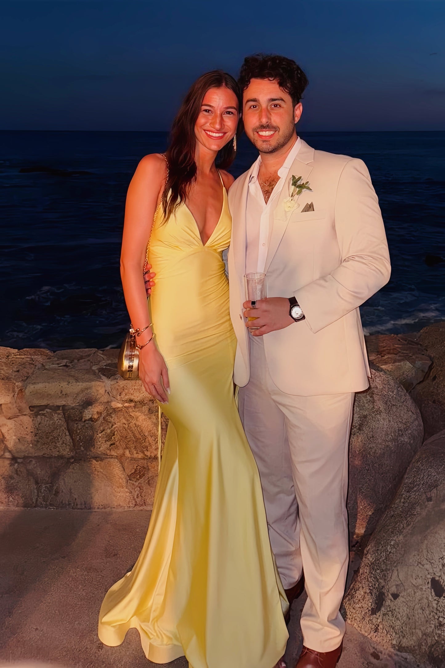 V Neck Blue Mermaid Prom Dresses Sleeveless Long Formal Dress