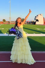 Blue Sweetheart Long A-line Dress