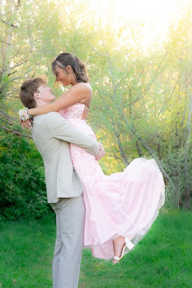 Sweetheart Floral Beaded Mermaid Long Prom Dress