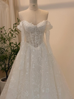 Timeless Bridal Gown Ball Gown Off The Shoulder White Lace Appliques Long Sleeves Wedding Dresses Elegant Bridal Gowns