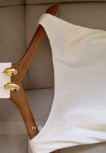 Simple Bateau Neck Satin Ruched Sweetheart A-Line Short Homecoming Dress