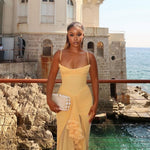 Spaghetti Strap Sleeveless Mermaid Ruffles Prom Dress