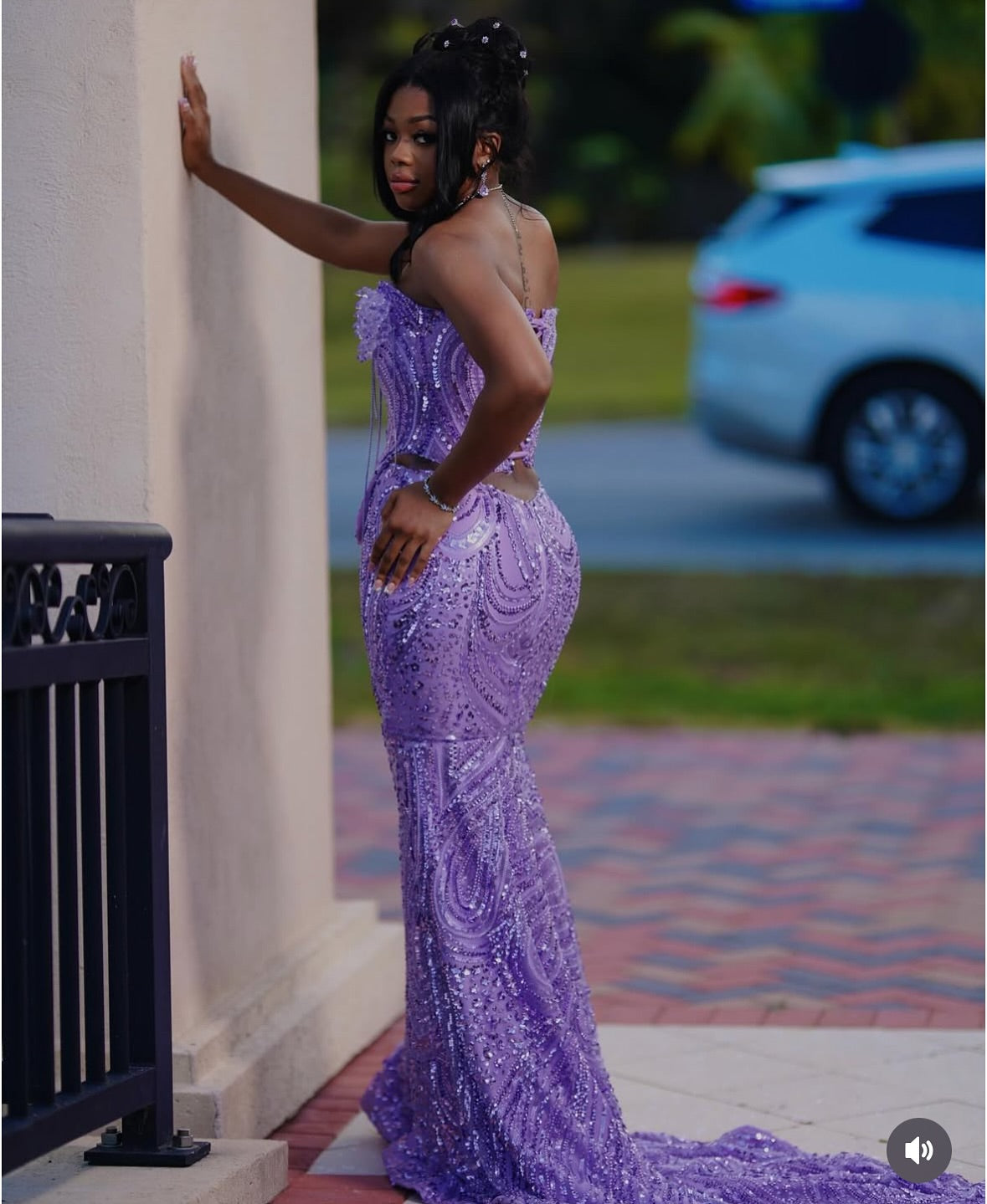 Exquisite Mermaid Strapless Grape Sequin Long Prom Dresses Senior Formal Party Dress Prom Gown