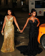 Sparkly Mermaid Sweetheart Sequined With Beads Formal Gowns Evening Maxi Prom Dress Bodycon For Women Party