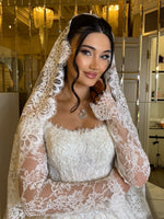 A-Line Floor-Length Off the Shoulder Long Sleeve Wedding Dress