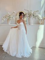 Spaghetti Strap Sleeveless A-Line Floor-Length Wedding Dress