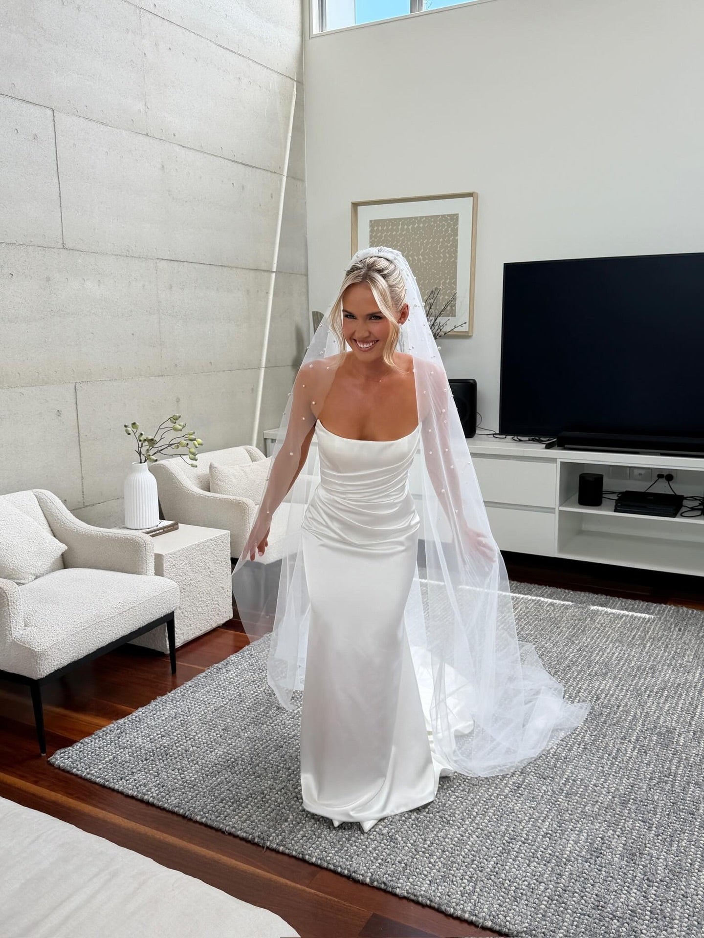 Simple Strapless Sleeveless Mermaid Floor-Length Wedding Dress