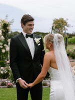Simple Strapless Sleeveless Mermaid Floor-Length Wedding Dress