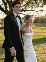Simple Strapless Sleeveless Mermaid Floor-Length Wedding Dress
