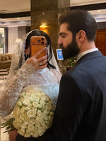 Lace High Neck Long Sleeve Mermaid Floor-Length Wedding Dress