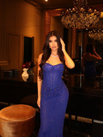 Sweetheart Sparkle Beaded Sleeveless Mermaid Prom Dress