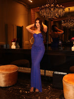 Sweetheart Sparkle Beaded Sleeveless Mermaid Prom Dress