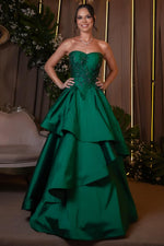 Sweetheart Applique Sleeveless A-Line Tassel Evening Dress
