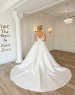 Spaghetti Strap Lace Long Sleeve A-Line Wedding Dress