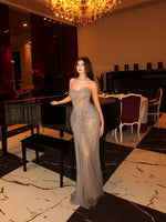 Sequins Sweetheart Sleeveless Mermaid Floor-Length Evening Dress