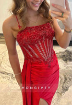 Crisscross Back Side Slit Spaghetti Straps Side Draping Mini Homecoming Dress