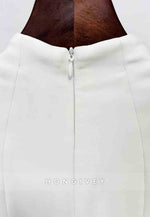 Shawl Long Sleeves Floor-Length Ivory Mermaid Formal Dresses