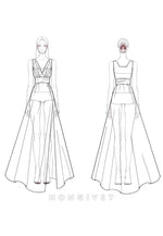 Burgundy Sleeveless Low V-Neck High Slit Floor-Length Evening Formal Gown