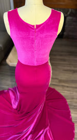 Sparkle Applique Sleeveless Mermaid Floor-Length Prom Dress