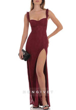 Fashion Sheath Sweetheart Lilac Lace Long Prom Dress with CrissCrossBack