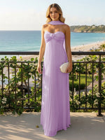 Strapless Chiffon Sleeveless A-Line Formal Dresses