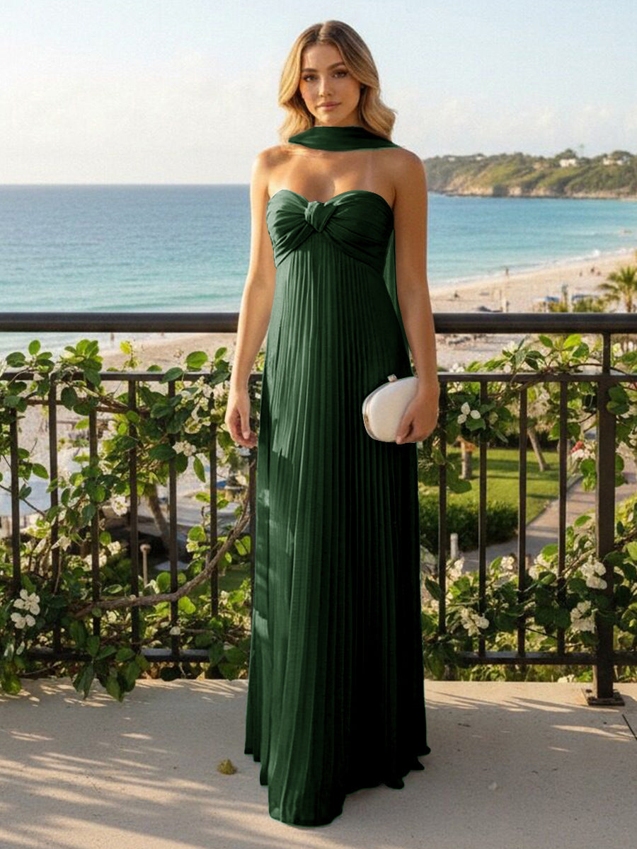 Strapless Chiffon Sleeveless A-Line Formal Dresses