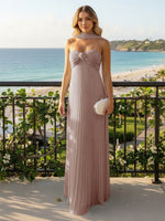 Strapless Chiffon Sleeveless A-Line Formal Dresses