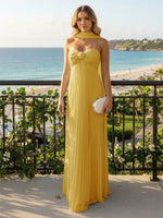 Strapless Chiffon Sleeveless A-Line Formal Dresses