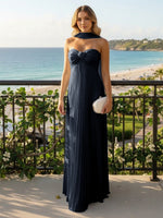 Strapless Chiffon Sleeveless A-Line Formal Dresses