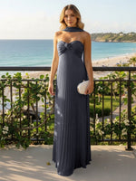Strapless Chiffon Sleeveless A-Line Formal Dresses