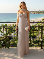 Strapless Chiffon Sleeveless A-Line Formal Dresses