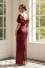 Off the Shoulder Mermaid Formal Dresses with Slit