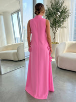 High-Neck A-Line Formal Dresses with 3D Flowers