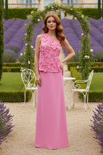 A-Line One Shoulder Sleeveless 3D Flowers Formal Dresses