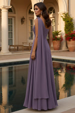 Chiffon A-Line One Shoulder Formal Dresses with 3D Flowers