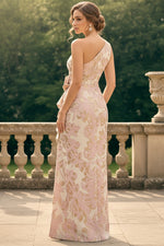 Mermaid One Shoulder Formal Dresses with 3D Flowers