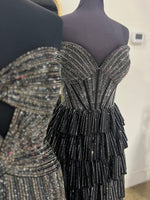 Gorgeous Royal Blue A-Line Off The Shoulder Long Beaded Prom Dress