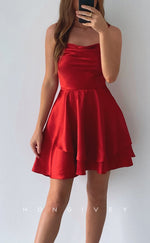 H1708 - Simple Sexy Halter Short Graduation Homecoming Party Dress