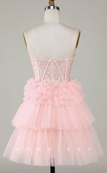 H1905 - Sexy A-Line Empire Sweetheart Illusion Cutout Appliques Ball Gown Short Party/Homecoming Dress