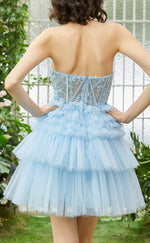 H1905 - Sexy A-Line Empire Sweetheart Illusion Cutout Appliques Ball Gown Short Party/Homecoming Dress