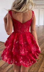 H1945 - Sexy A-Line Sweetheart Spaghetti Straps Ball Gown Short Cocktail/Homecoming Dress