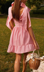 H1975 - Chic & Modern A-Line Empire V-Neck Bowknot Lace-Up Short Party/Homecoming Dress